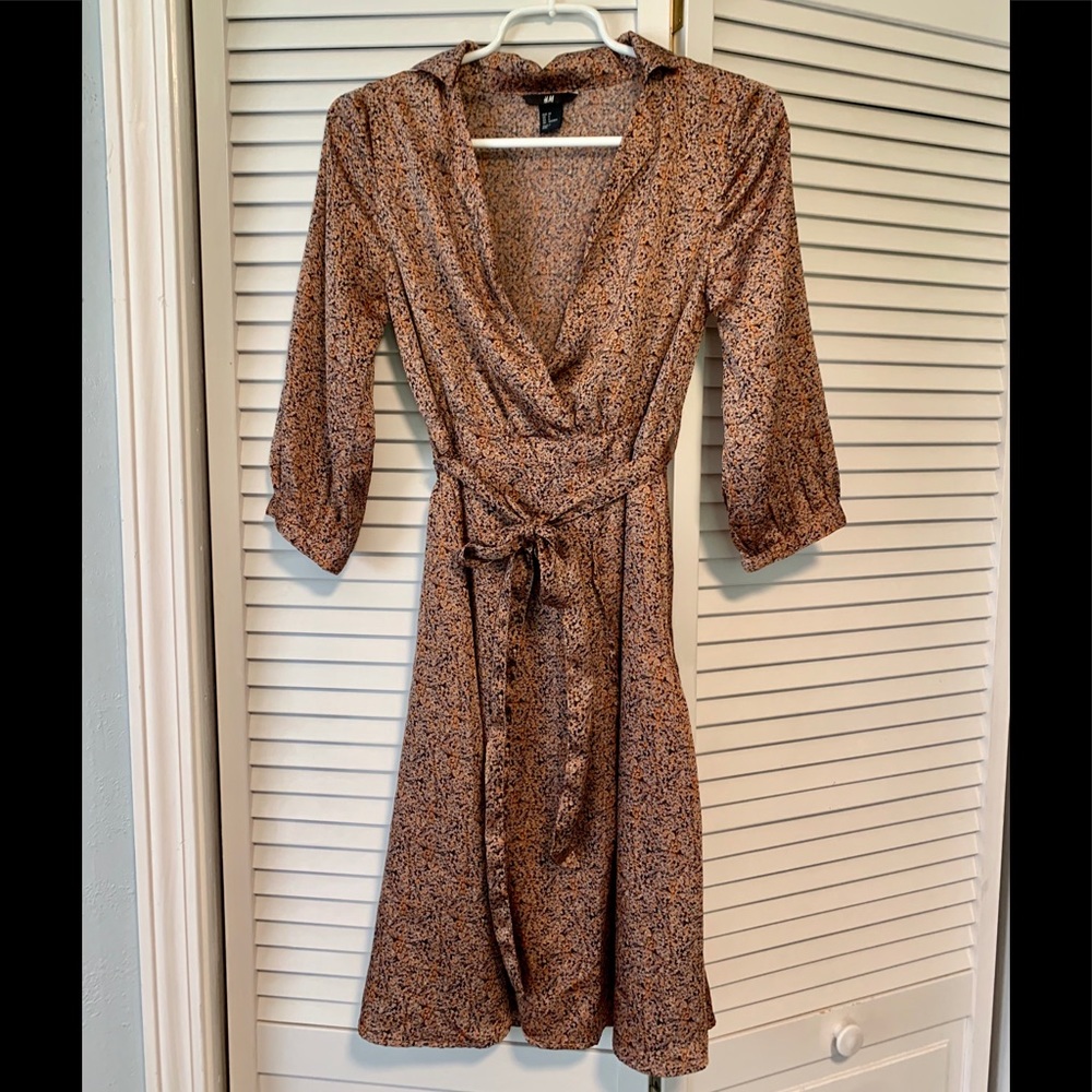 Silky H&M Floral Wrap Dress
